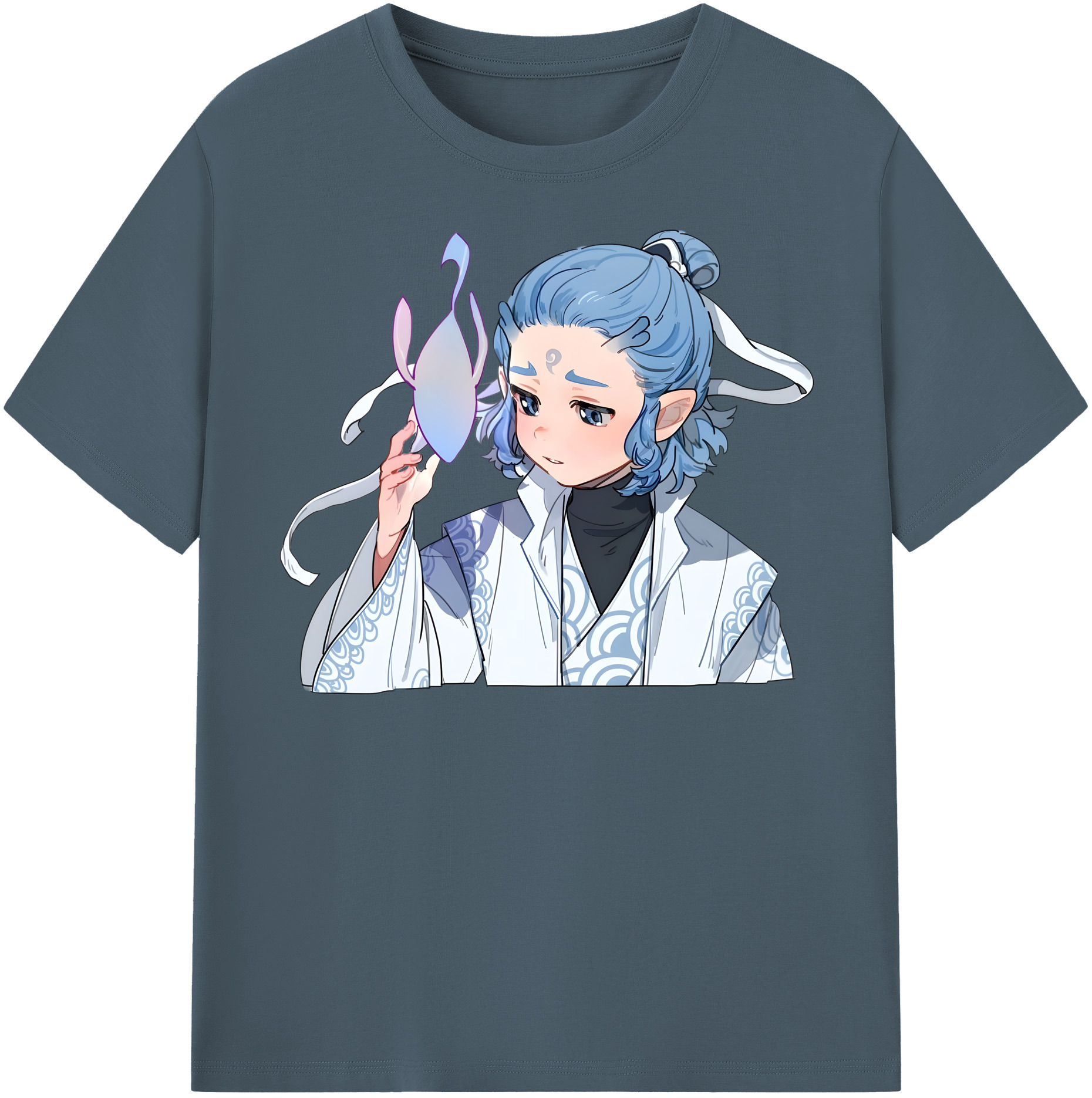（画像用） Ne Zha 2 ナタ 魔童の大暴れ 綿100％半袖Tシャツ（フロントプリント）
